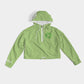 Light Pea Green Women's Cropped Windbreaker