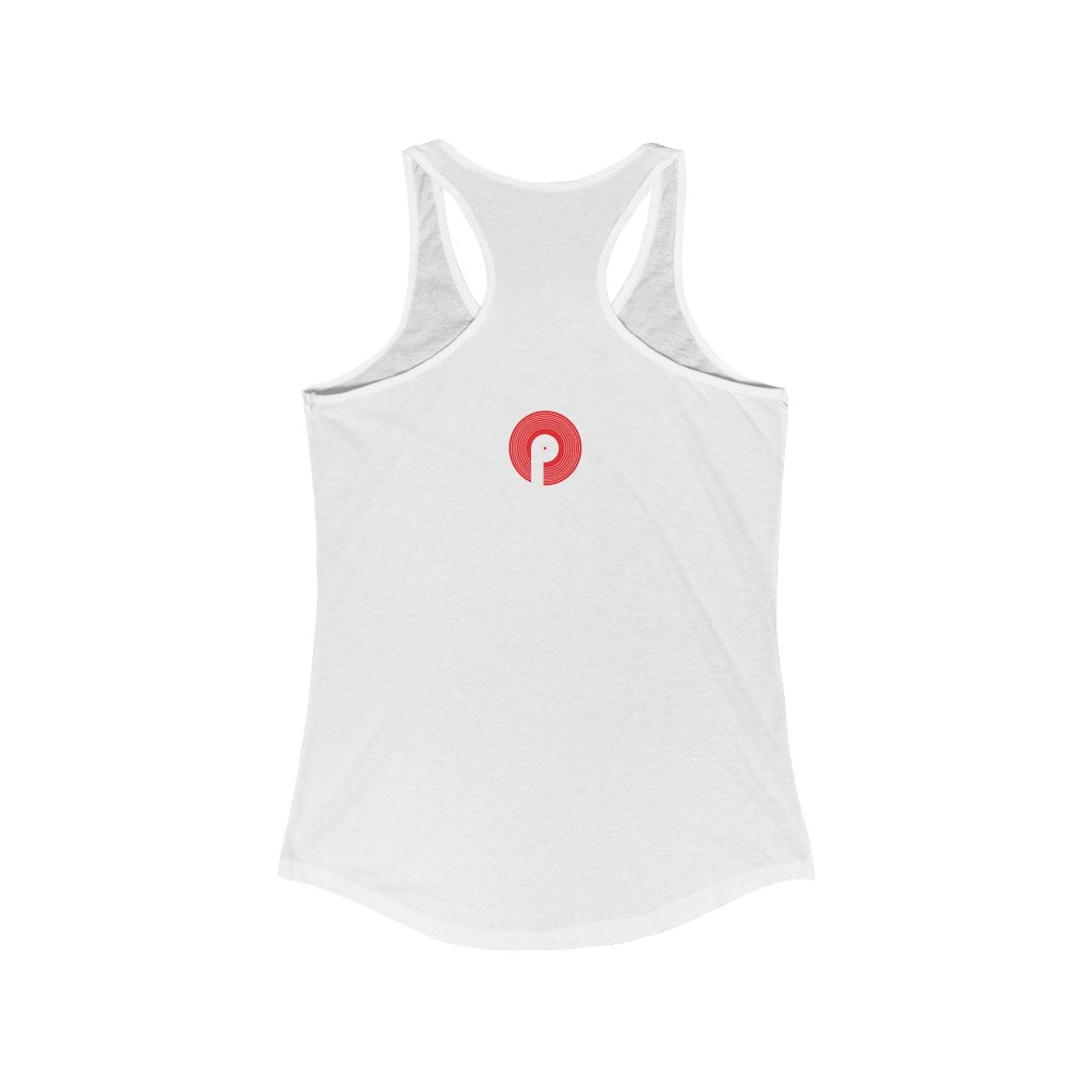 Women's Ideal Racerback Tank- Red Logo