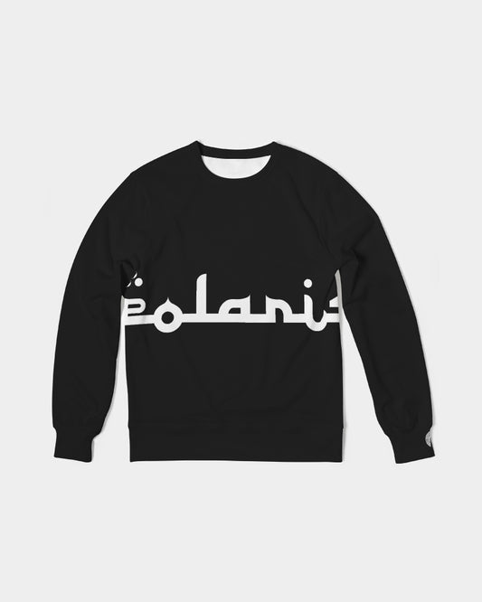 Polaris Black Men's Classic French Terry Crewneck Pullover