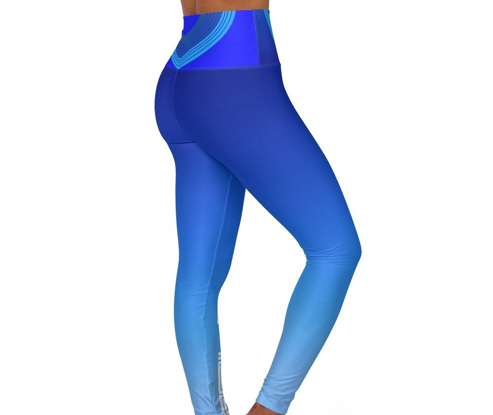 Polaris High Waisted Yoga Leggings-Star Blue