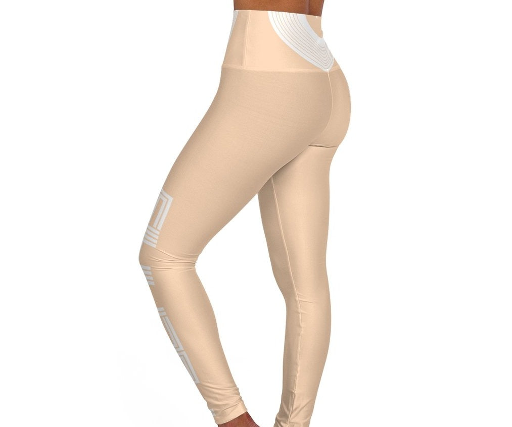 Polaris High Waisted Yoga Leggings- Peach Peace