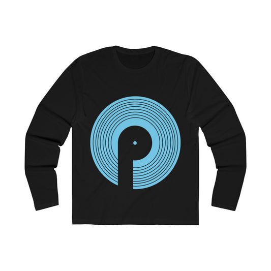 Polaris-Men's Long Sleeve Crew Tee- Carolina Blue Logo