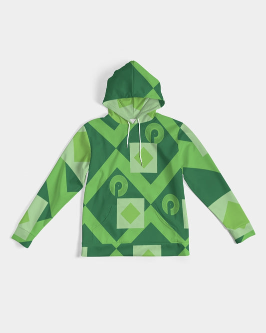 Lux Men's Hoodie- Green Diamonds