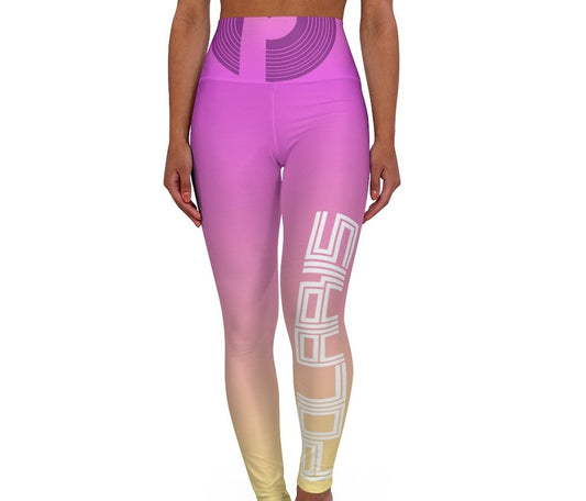 Polaris High Waisted Yoga Leggings-Purple Rain