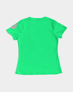 Load image into Gallery viewer, Polaris Lux Arabic Women&#39;s Tee-Spring Green/Pink
