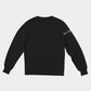 Men's Classic French Terry Crewneck Pullover-Black/Blue Gradient