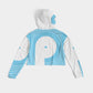 Women's Cropped Hoodie-Light Blue