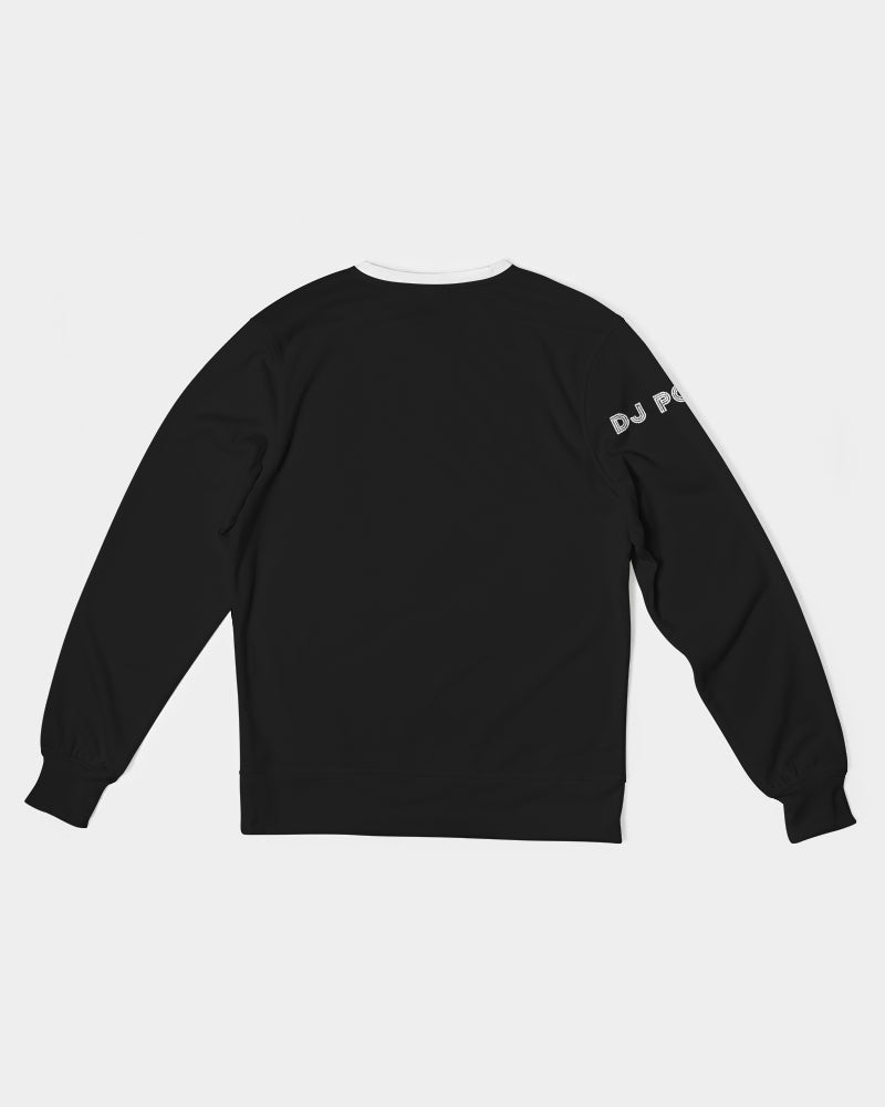 Men's Classic French Terry Crewneck Pullover-Black
