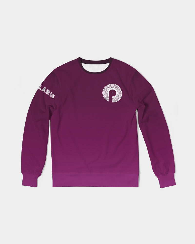 Men's Classic French Terry Crewneck Pullover-Plum