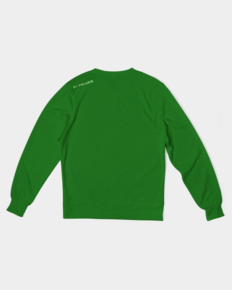 3P'S Men's Classic French Terry Crewneck Pullover-Dark Green