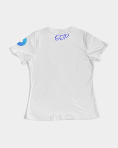 Polaris Lux Arabic Women's Tee-White/Blue