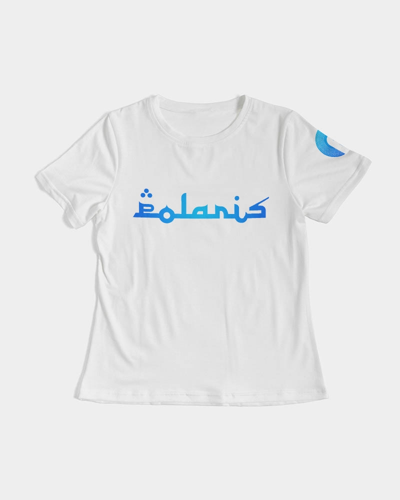 Polaris Lux Arabic Women's Tee-White/Blue