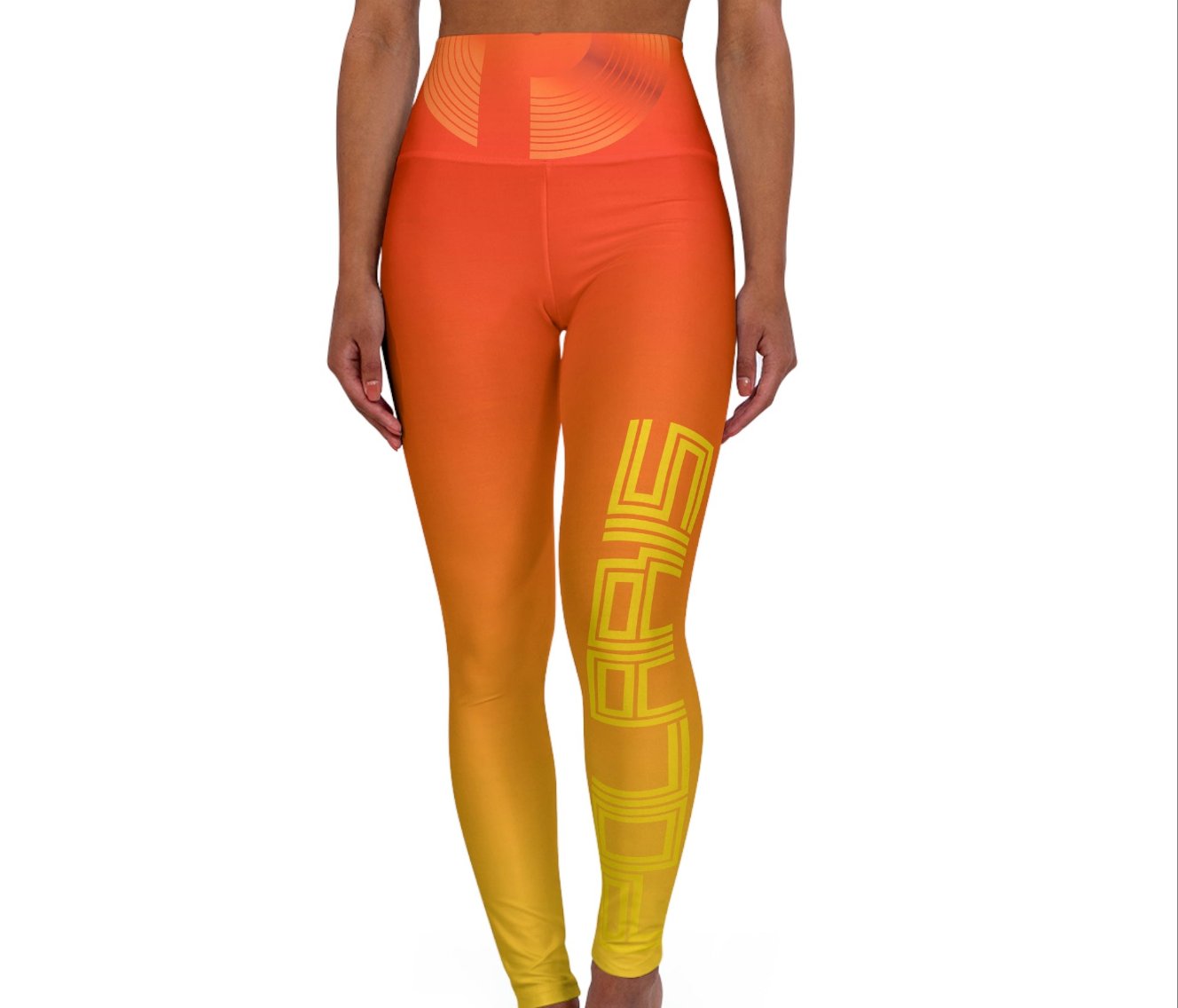 Polaris High Waisted Yoga Leggings- Sunrise