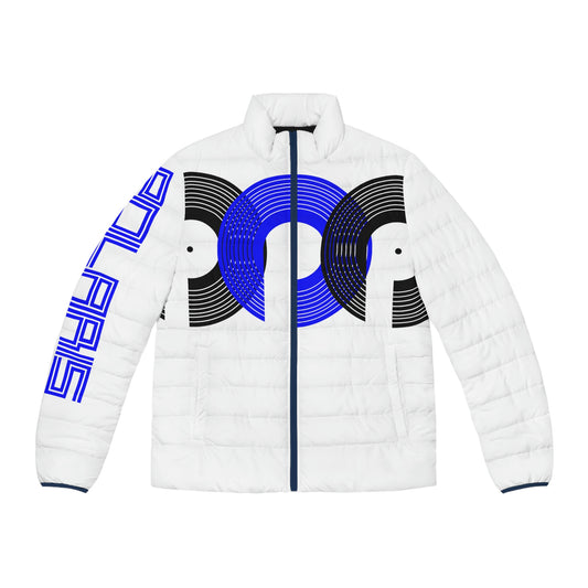 Polaris Men's Puffer Jacket- White/Blue