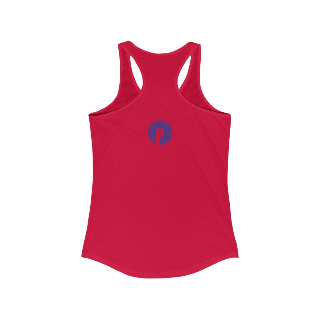 Polaris Women's Ideal Racerback Tank- Royal Blue Logo