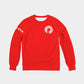 Men's Classic French Terry Crewneck Pullover-Red