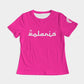 Polaris Lux Arabic Women's Tee- Deep Pink/White