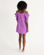 Load image into Gallery viewer, Polaris Women&#39;s Open Shoulder A-Line Dress- Orchid
