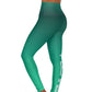 Polaris High Waisted Yoga Leggings-Aqua Green