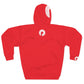 Polaris Street AOP Unisex Pullover Hoodie- Red/White