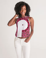 Load image into Gallery viewer, Women&#39;s Cropped Tank-Rosy Flowers
