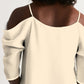 Polaris Women's Open Shoulder A-Line Dress- Blanched Almond
