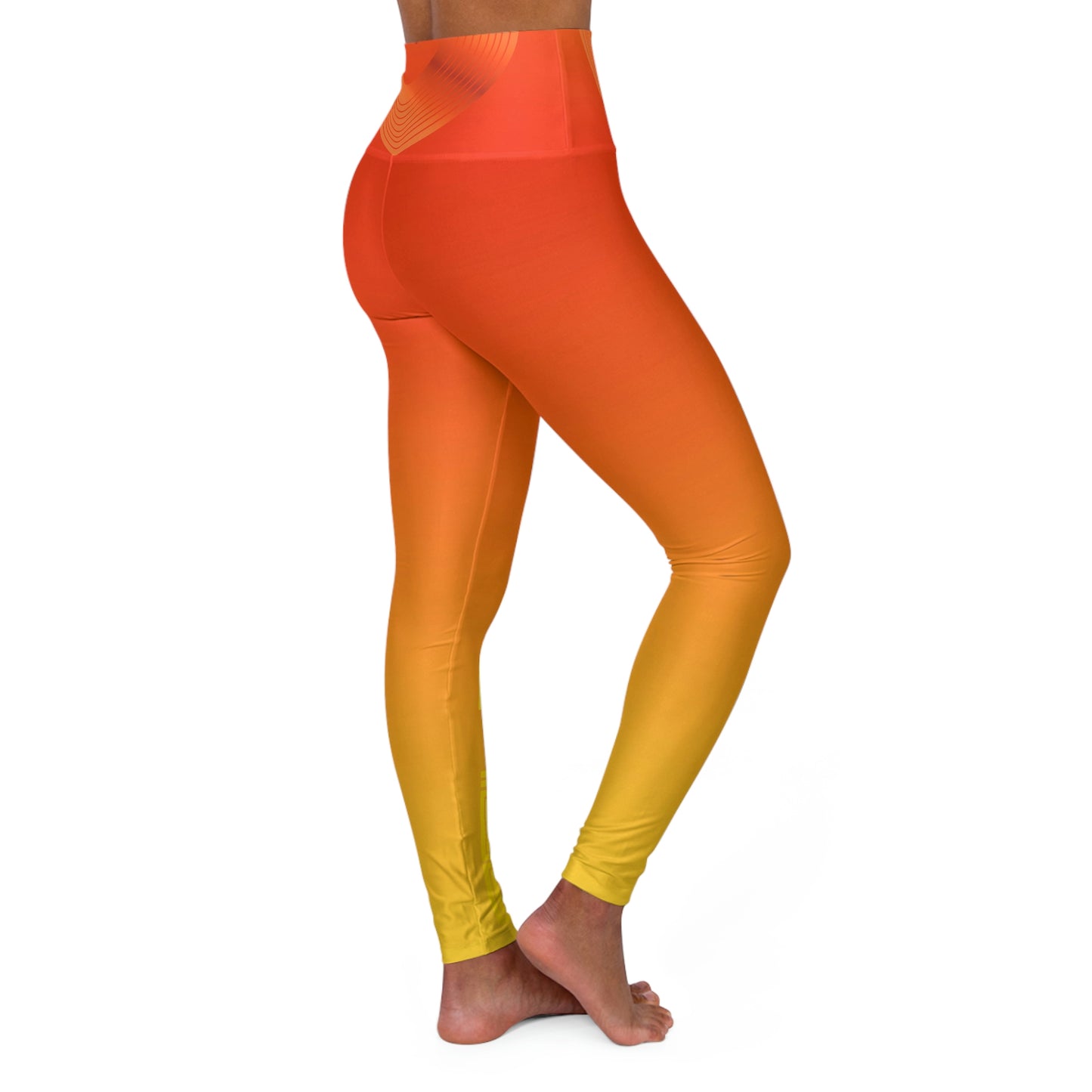 Polaris High Waisted Yoga Leggings- Sunrise