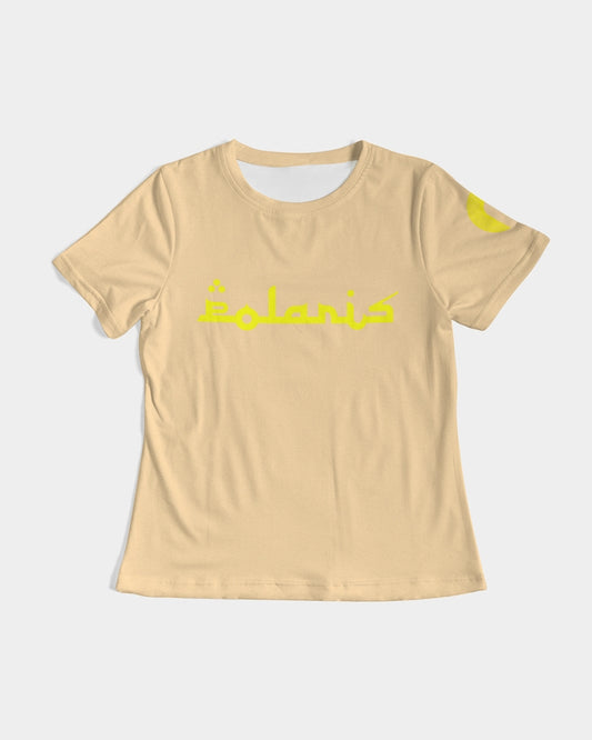 Polaris Lux Arabic Women's Tee- Cream/Yellow