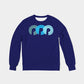 3P'S Men's Classic French Terry Crewneck Pullover-Dark Blue