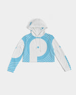 Load image into Gallery viewer, Women&#39;s Cropped Hoodie-Light Blue
