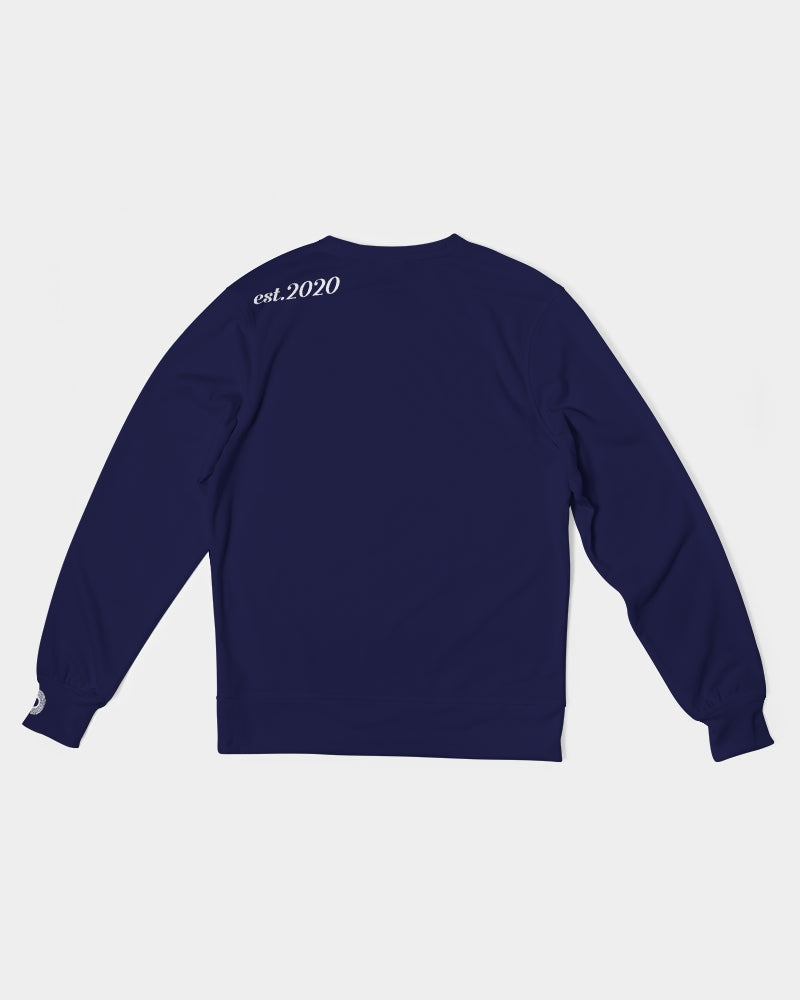 Polaris Dark Blue Men's Classic French Terry Crewneck Pullover