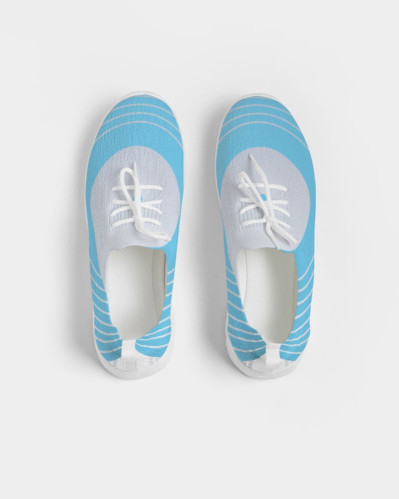 Women's Lace Up Flyknit Shoe-Cloud Blue