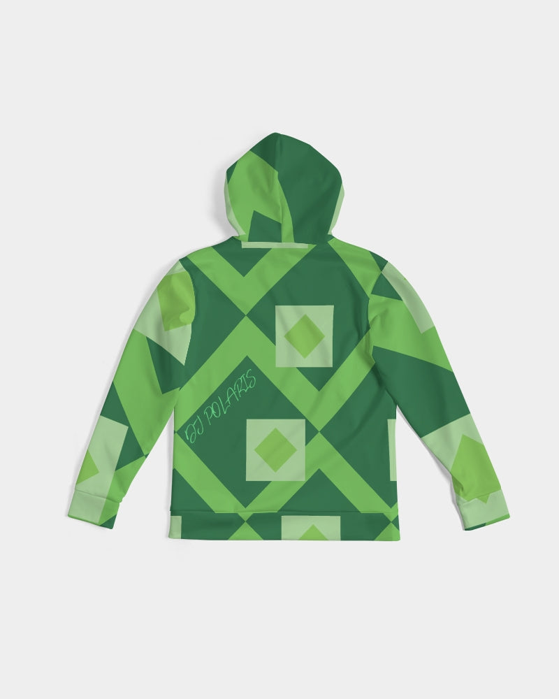 Lux Men's Hoodie- Green Diamonds