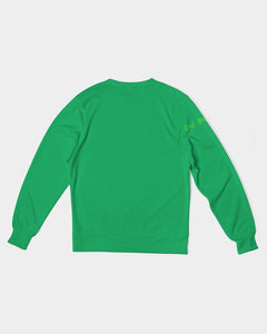 Men's Classic French Terry Crewneck Pullover-Green