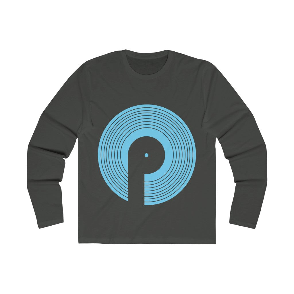 Polaris-Men's Long Sleeve Crew Tee- Carolina Blue Logo