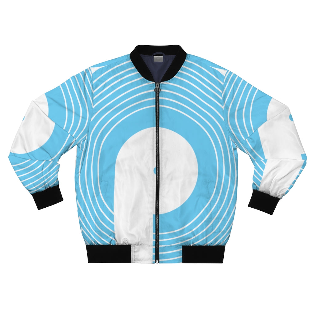 Polaris AOP Unisex Bomber Jacket- Light Blue