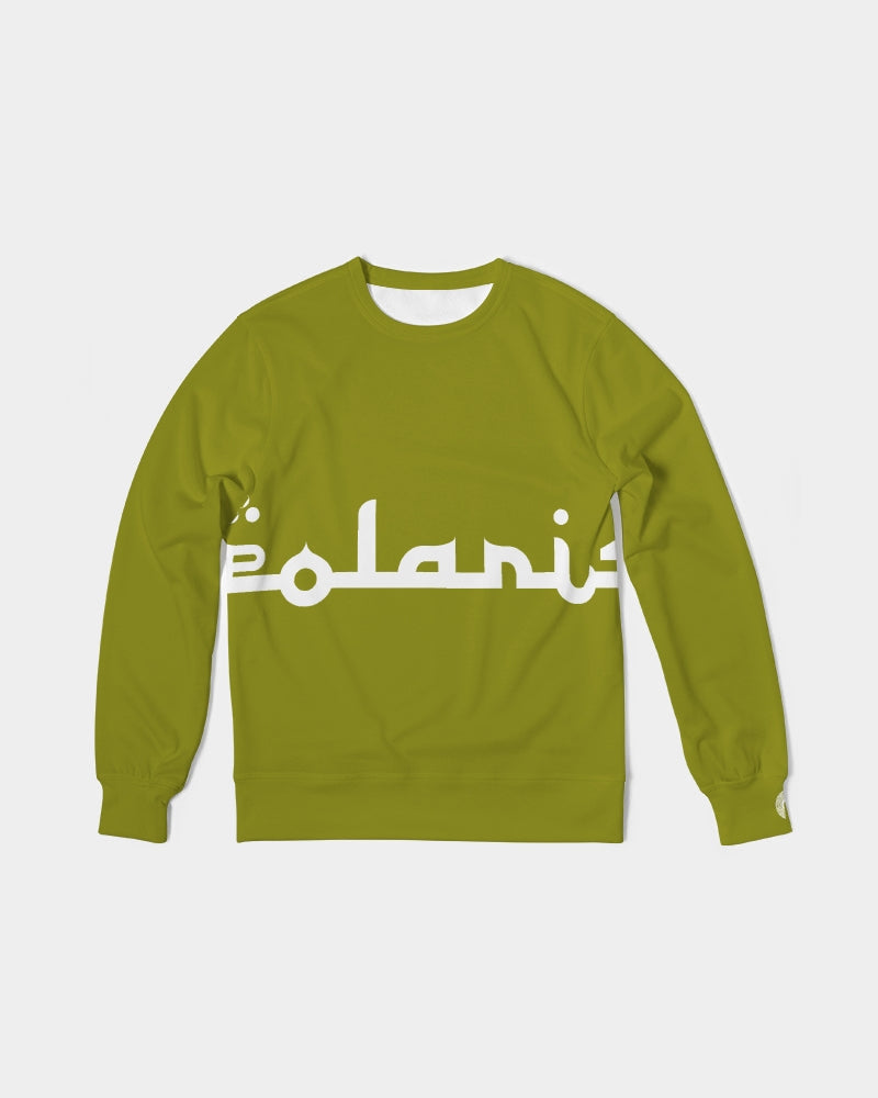 Polaris Olive Men's Classic French Terry Crewneck Pullover