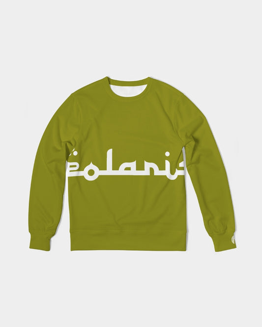 Polaris Olive Men's Classic French Terry Crewneck Pullover