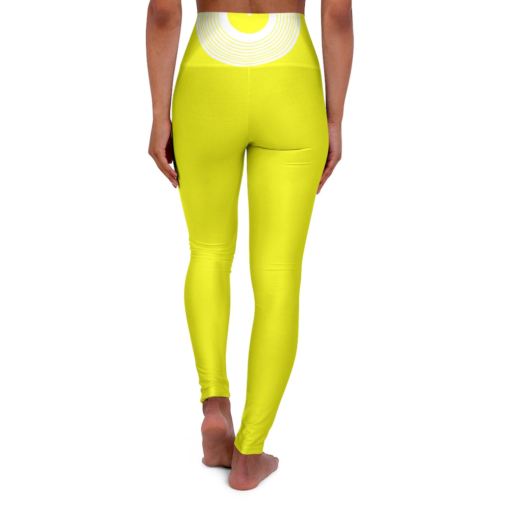 Polaris High Waisted Yoga Leggings- Lemonade