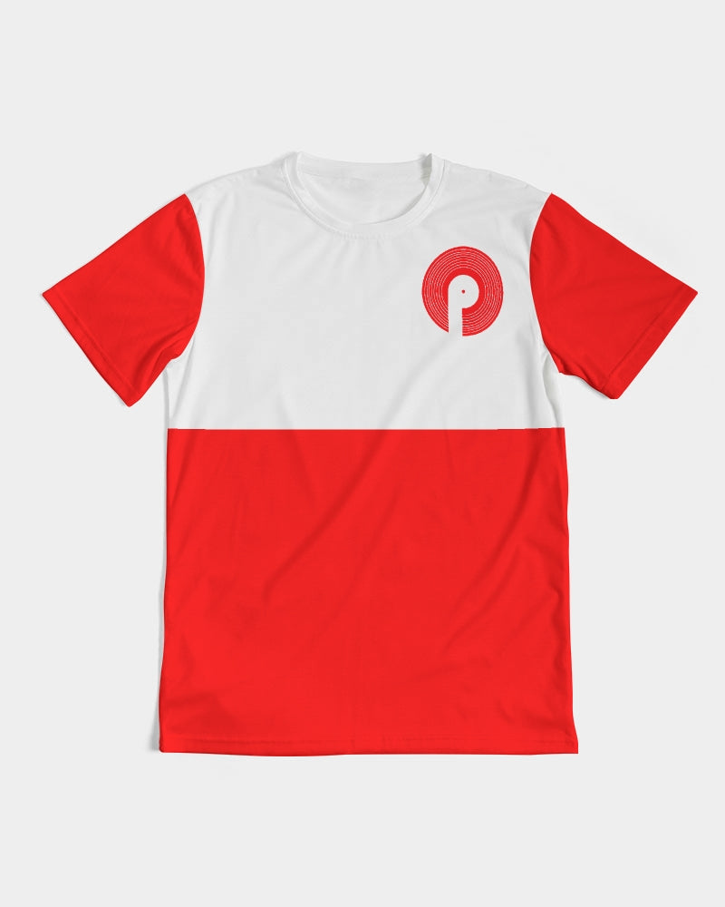 Polaris Colorblock Lux Men's Tee- Red/White