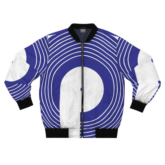 Polaris AOP Unisex Bomber Jacket- Dark Blue Logo
