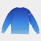 Men's Classic French Terry Crewneck Pullover-Blue Gradient