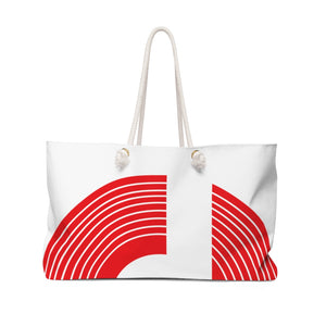 Polaris Weekender Bag - White/Red
