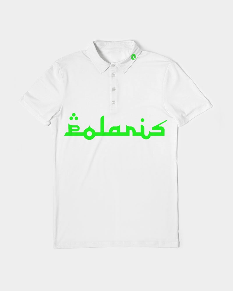 Arabic Men's Slim Fit Short Sleeve Polo- Shock Green