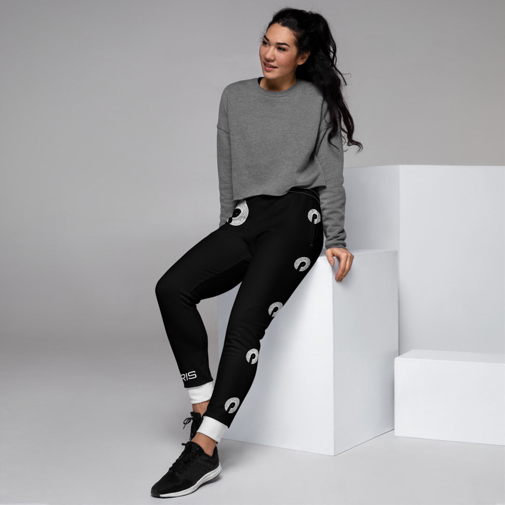 Polaris Needle Drop Women's Joggers- Black/White