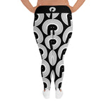 Load image into Gallery viewer, Polaris All-Over Print Plus Size Leggings - Black/White
