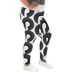 Load image into Gallery viewer, Polaris All-Over Print Plus Size Leggings - White/Black
