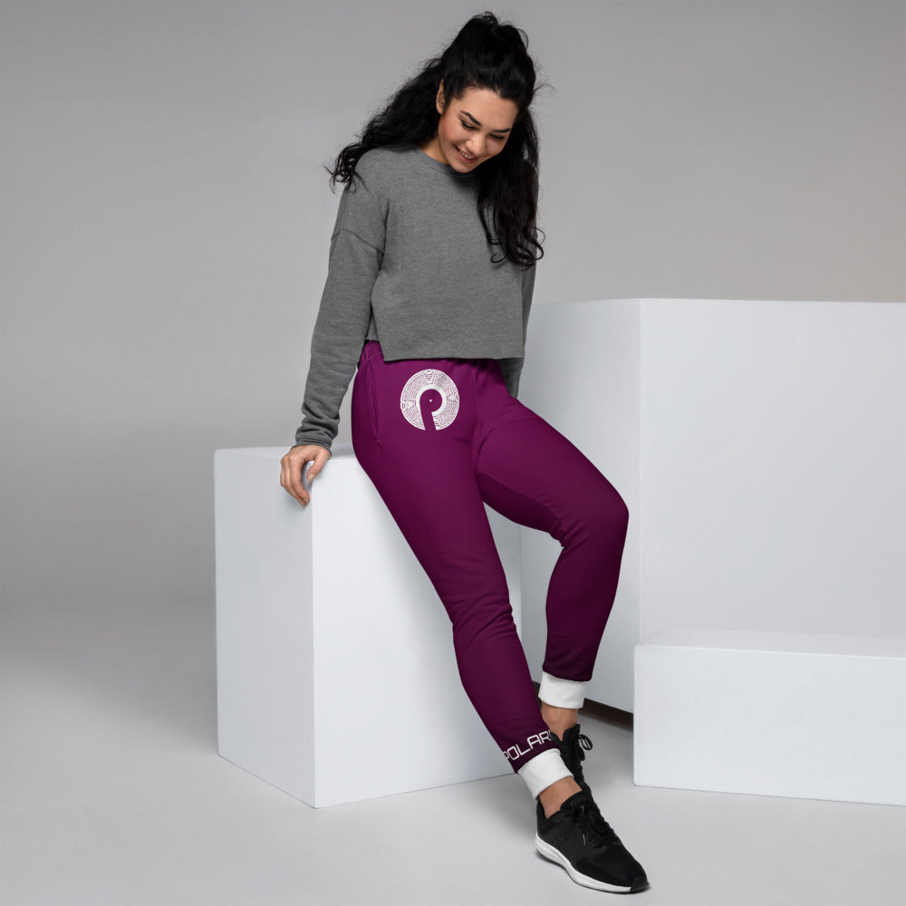 Polaris Needle Drop Women's Joggers- Purple/White